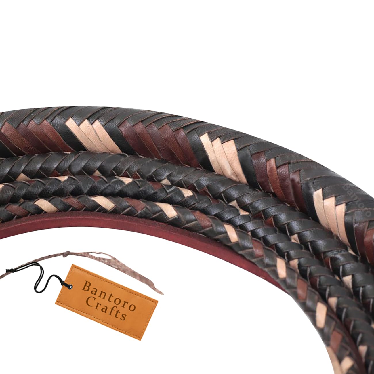 Marrone, Rosso e Crema Frusta in Pelle di Canguro Bullwhip16 Trecce Fili Pelle Intrecciata Frusta Che schiocca Forte