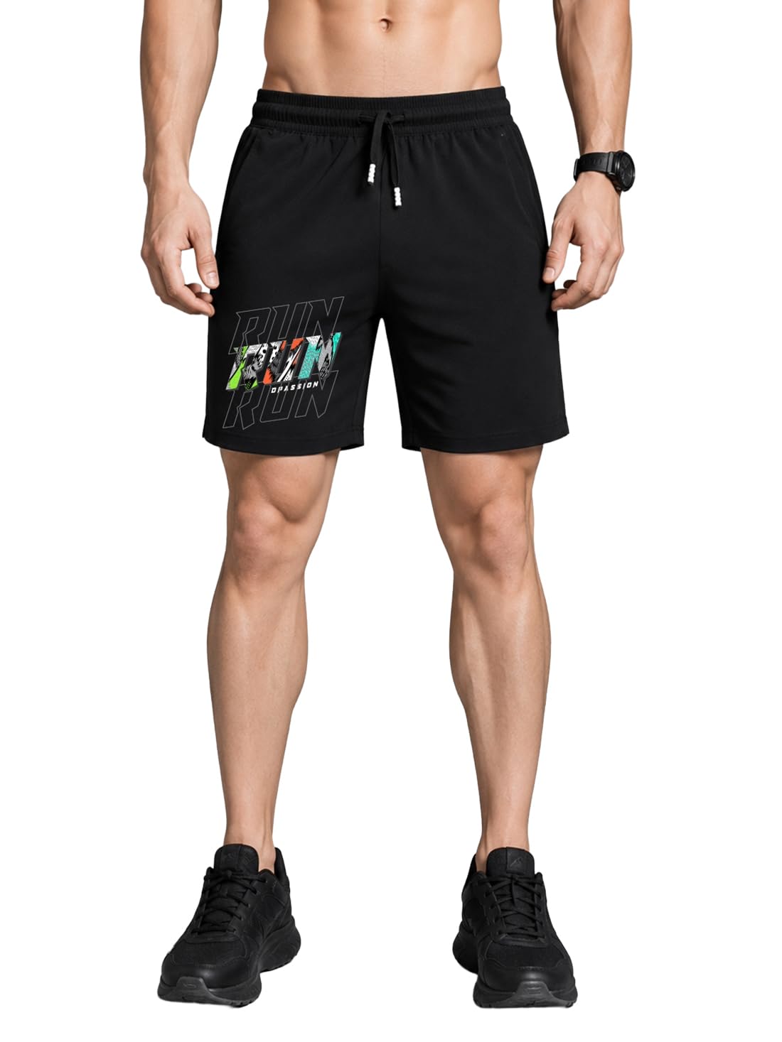 Dpassion Men's Athletic Quick Dry Sports Shorts for Gym, Running and Workout-image-0
