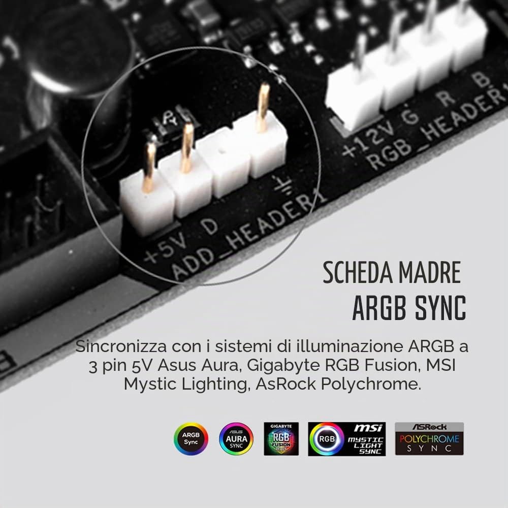 ID-COOLING SE-214-XT ARGB Refrigeratore CPU 4 Heatpipes Refrigeratore Aria CPU ARGB Light Sync con Connettore per Scheda Madre (5V 3-PIN) Ventola CPU per Intel/AMD, Compatibile LGA 1700