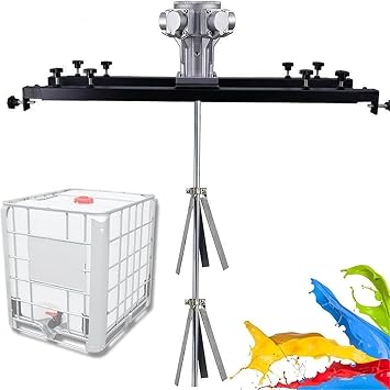 IBC Air Agitator, Electric Tank Mixer Machine,1000L Pneumatic Agitator, Adjustable Size,for Paint Coating Materials Viscous Liquid Ink Dissolve3cylinders