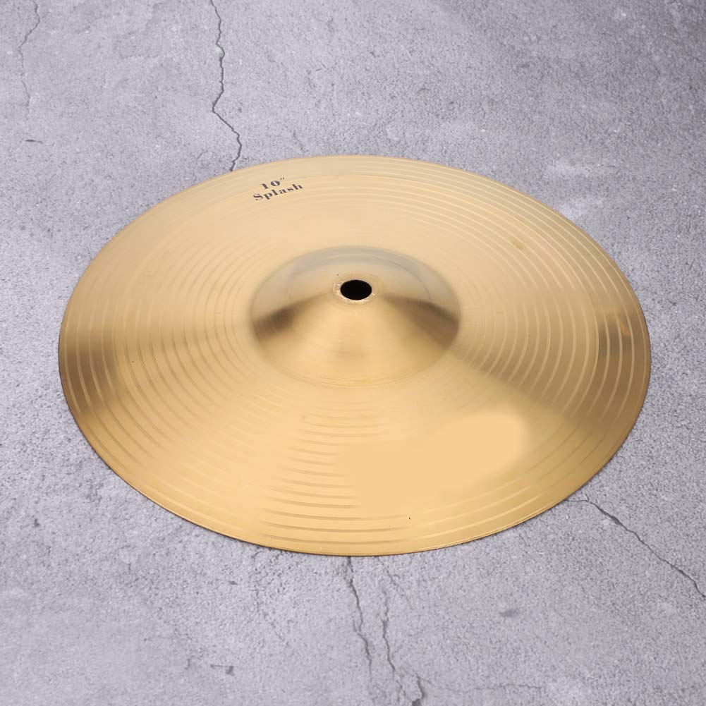 Piatto Splash da 10 Pollici, Finitura Tradizionale in Ottone per Set di Batteria Piatti Classici Accessori per Strumenti Musicali Personalizzati per Set di Batteria per Rock, Metal e Fusion