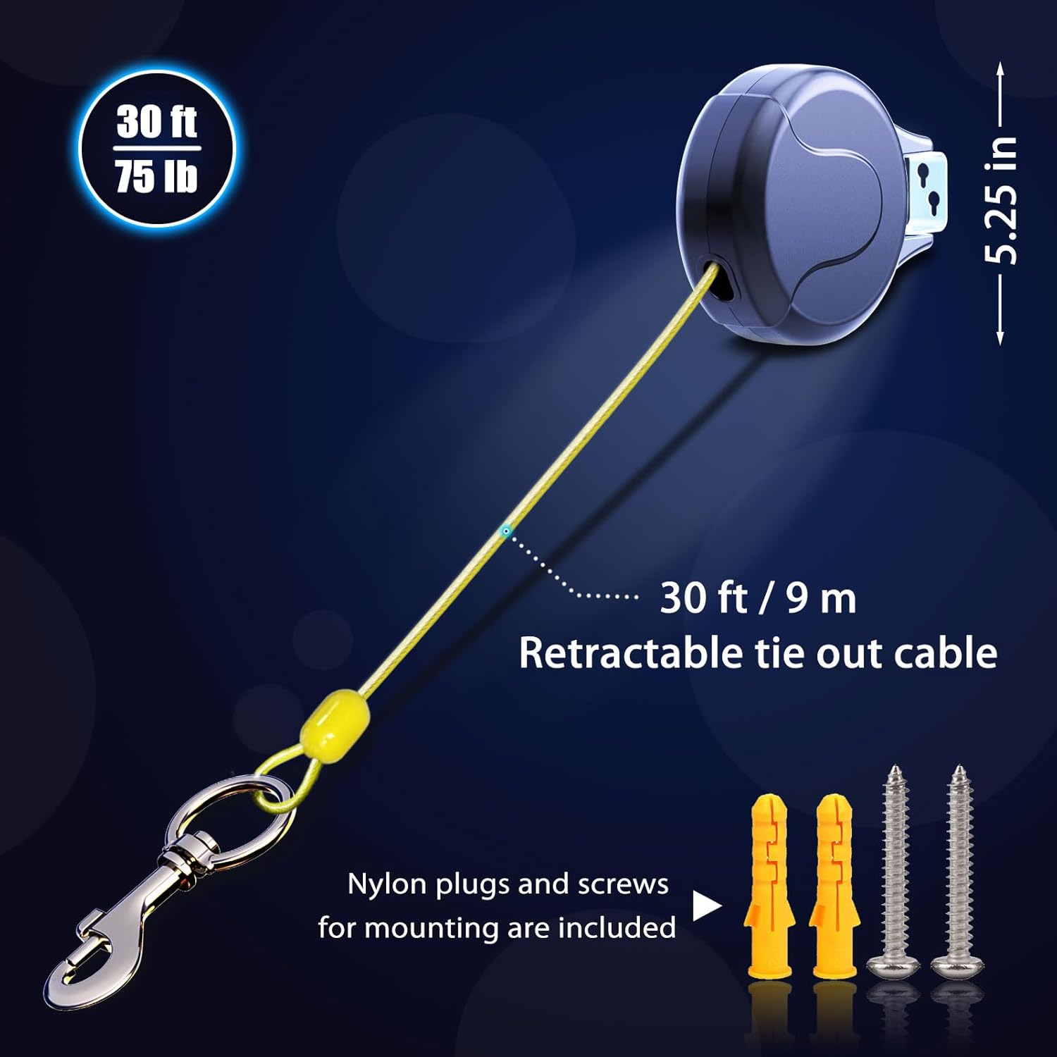 Freedom Unleashed: Review of the 30ft Retractable Dog Tie Out Cable