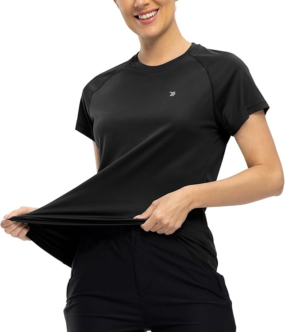 Gopune Women's Short Sleeve Shirts UPF 50+ Sun Protection T-Shrit Quick Dry Running Athletic Workout Rash Guard Tops