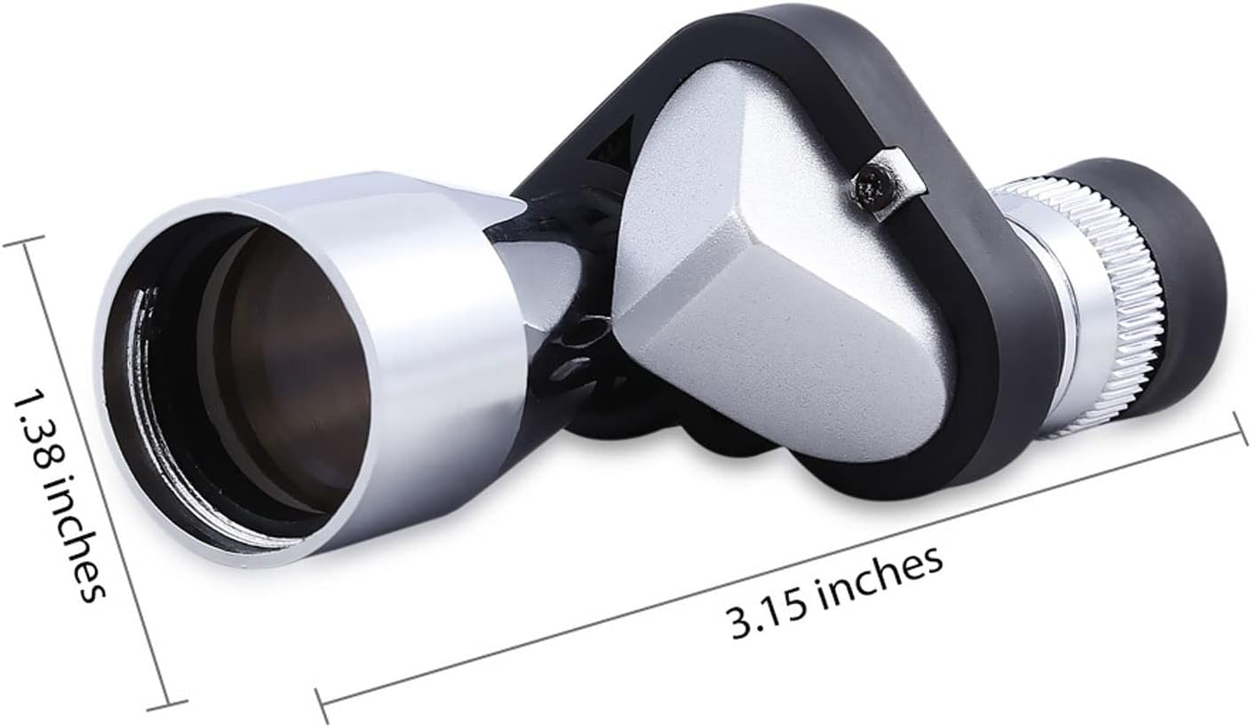 Binoculars Mini 8x20 Monocular Zoom High-Definition Telescope Adjustment Low Light Night Vision Binocular Spotting Scope Hunting Metal