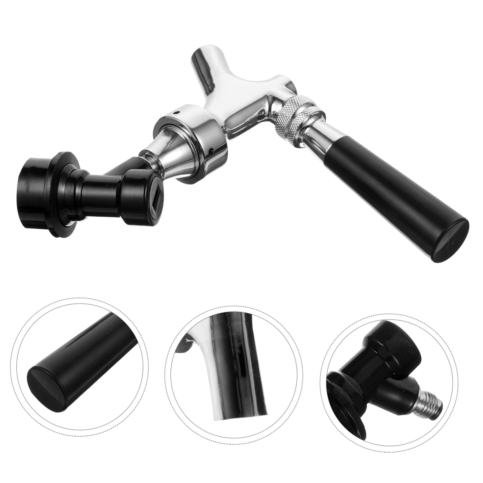 MAGICLULU 2 Piezas Grifo de Cerveza dispensador Martini Estante Botellas criba vibradora Barril de Cerveza Accesorios Cerveza Tirador de Cerveza para casa Grifo de Barril Abdominales Black