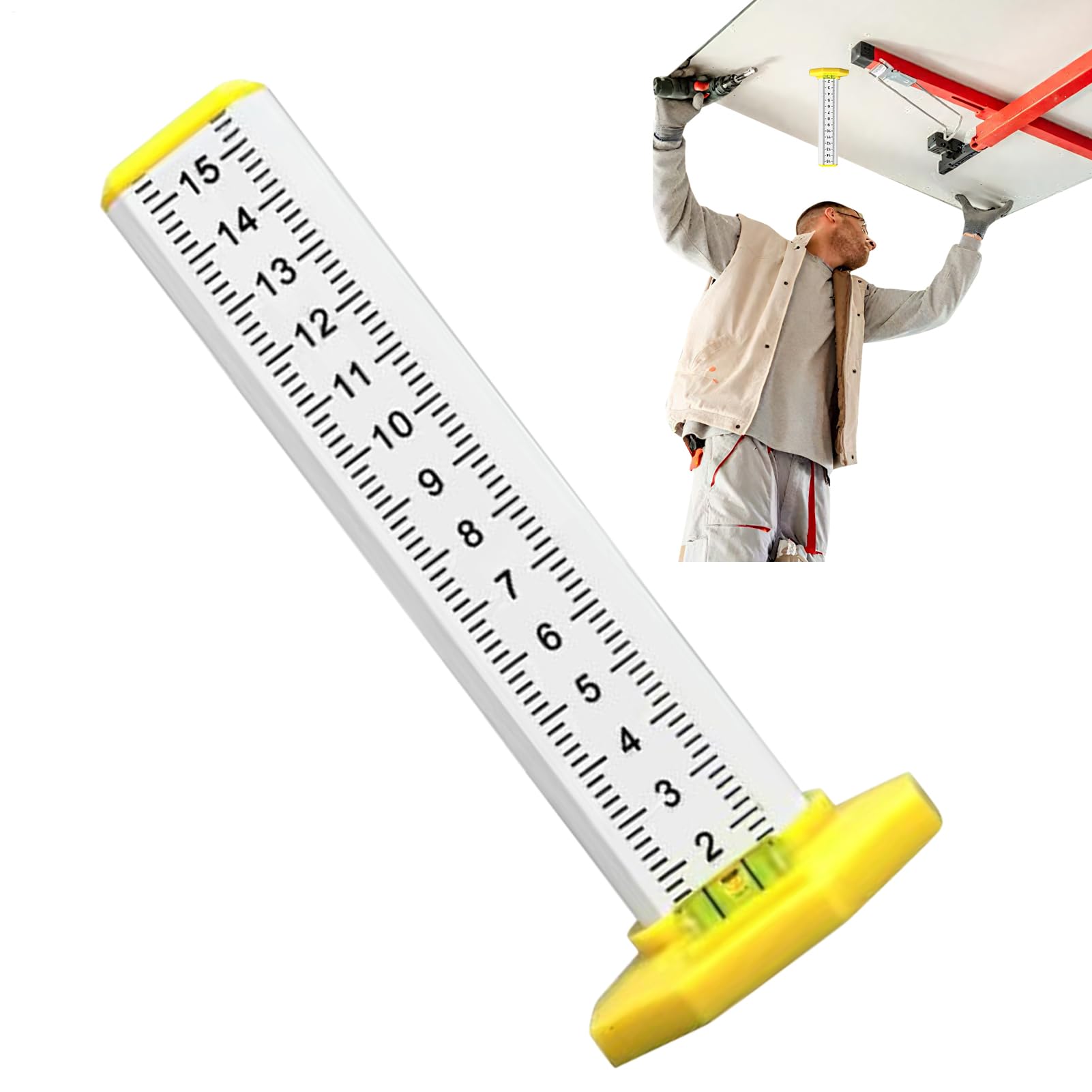 Strumento di livellamento | di livellamento del soffitto | Righello di marcatura 'altezza doppio uso con base magnetica di precisione per mobili da parete, terra, casa, officina