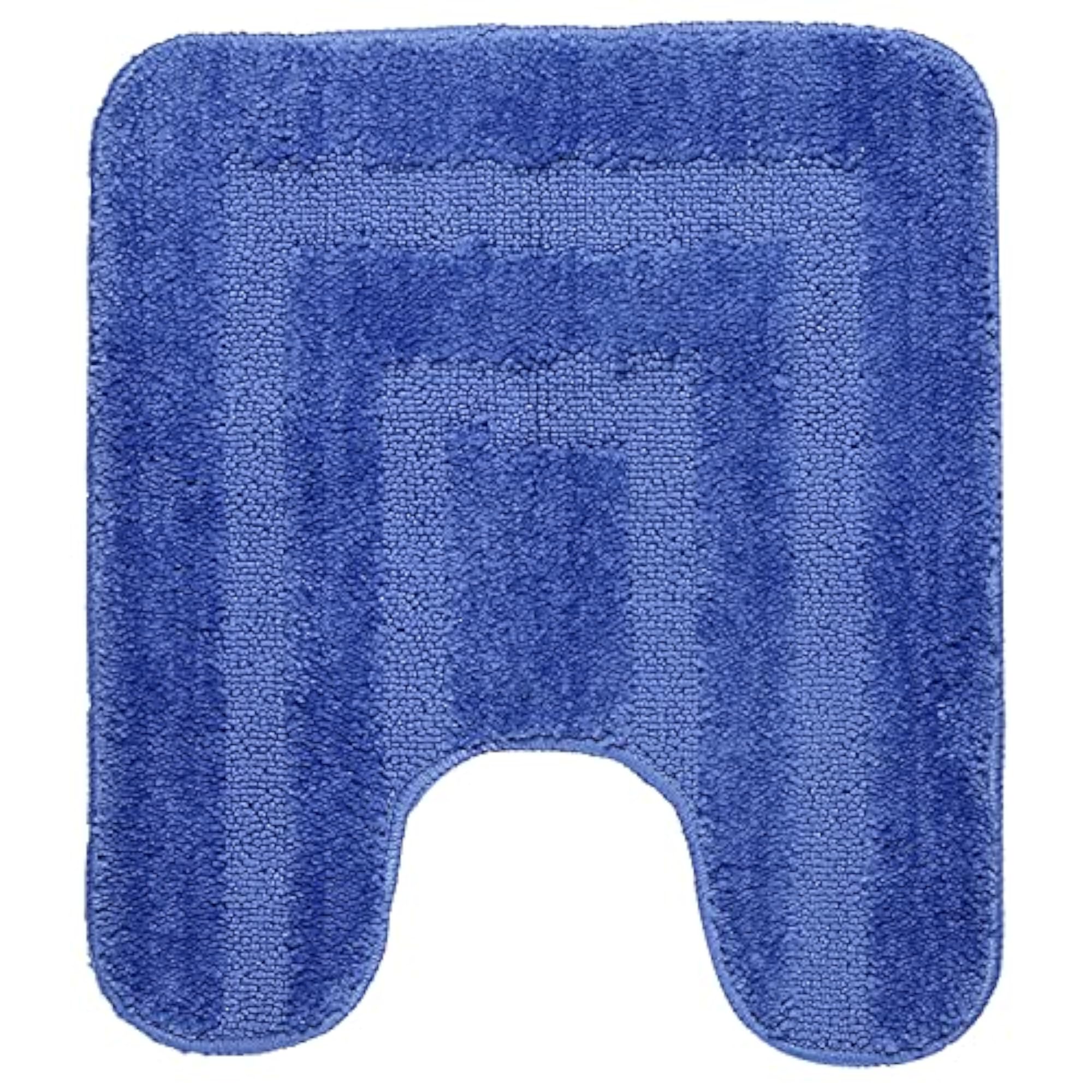 Soft Microfiber Bath Mat and Contour Mat Set, Blue