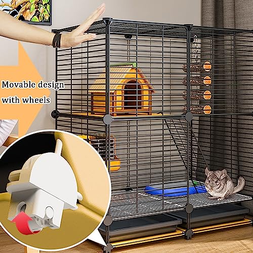 Cage d'intérieur pour petits animaux spacieuse contre l'ennui - 4