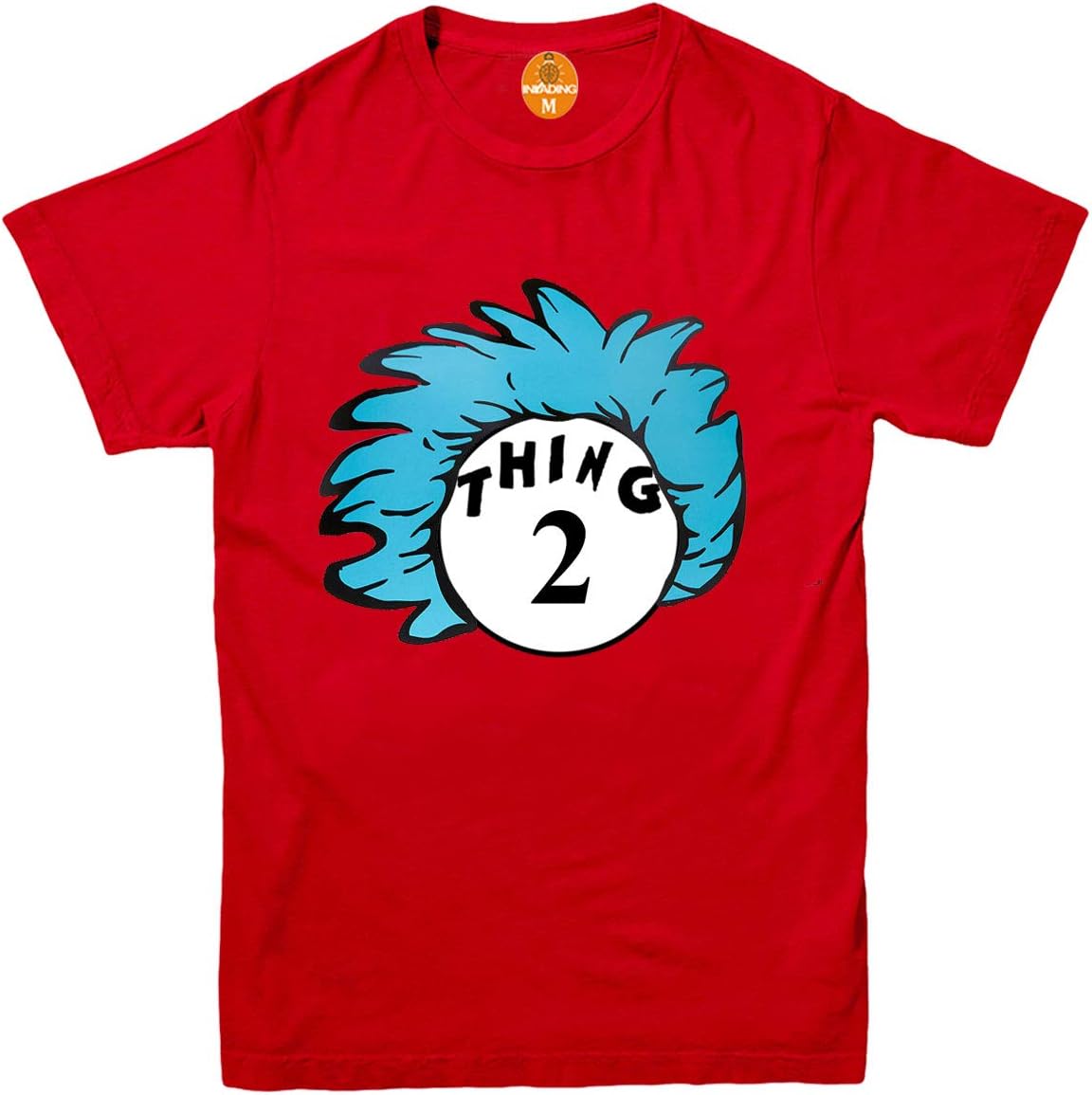 INVADING Thing 1 and Thing 2 CAT in The HAT DR Seuss RED World Book Day Tshirt