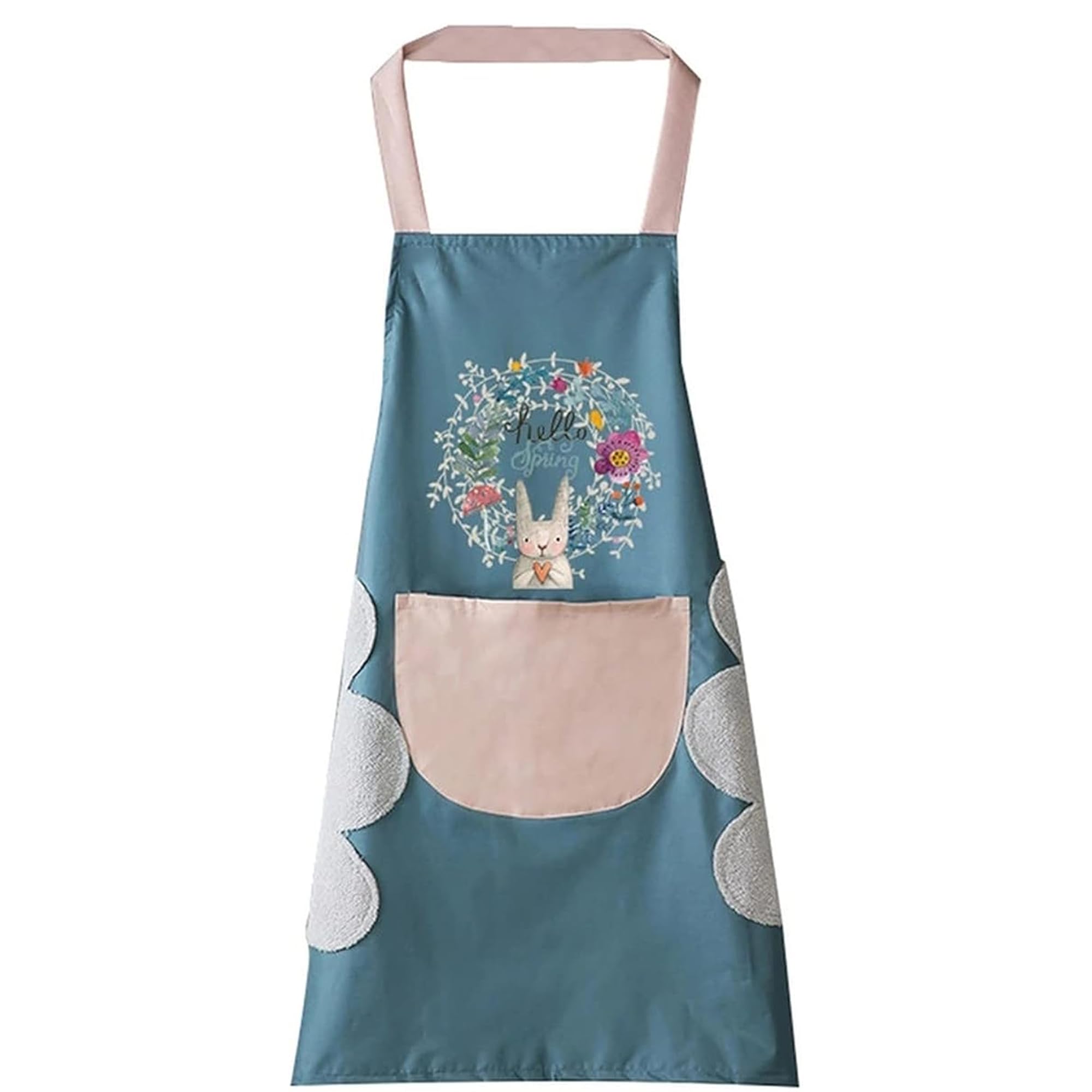 Sulfar Kitchen Apron with Front Pocket and side Coral Velvet for Wiping Hands Towel PVC Waterproof Unique Design Cooking Fits Men/Women Home Restaurant (Pack of 1) (B0CZRG76MB) Amazon Price History, Amazon Price Tracker