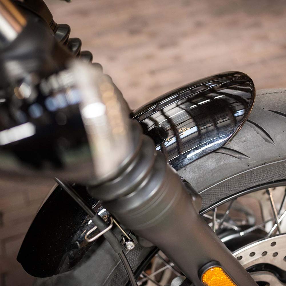 Auto-Schutzbleche, Motorradzubeh, ABS, kurz, Schutzblech vorne, passend f T100 2001-2016 (schwarz) Schutzblech vorne Bonneville T100 Schutzblech vorne Street Twin+Schutzblech Motorrad Vorne