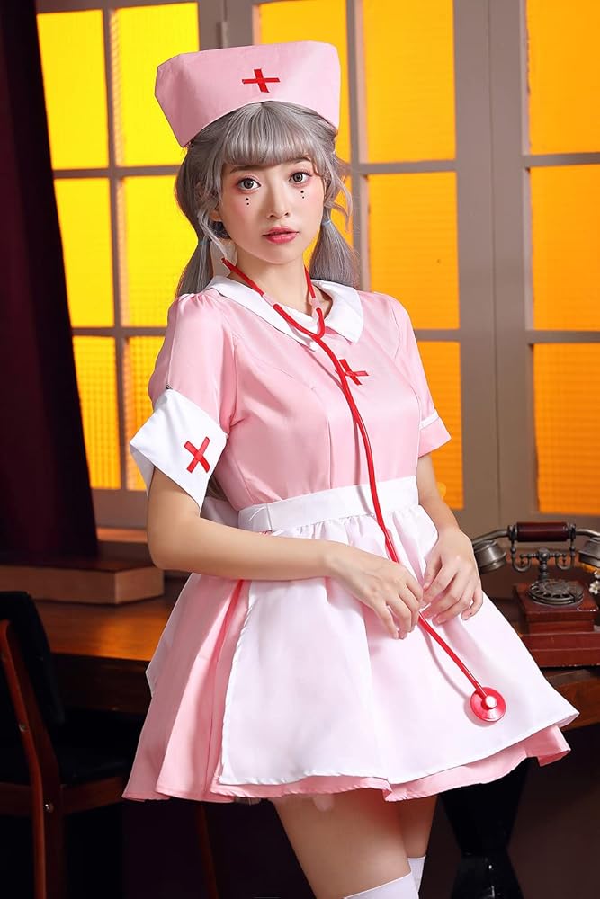ハロウィン 衣装 ナース 病院 看護婦 看護師 コスプレ セット パーティー A0216WH01.jpg