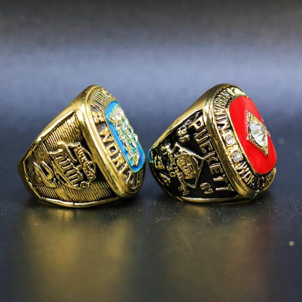 CLASSIC SERIES 1987 91 CHAMPIONSHIP RING Twin #Rarity Luxury Treasure Commemorative Sports Fan Detail Super Gift - Glory Collect Various Festivals Occasions with Sandalwood Box Adult