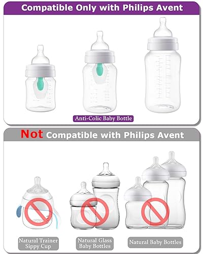 Miniatura 6 de Tetinas de silicona para biberones anticólicos Philips Avent, tamaño 2, boquilla de biberón de repuesto, 9.8 ft+, Meudim Flow, 4 unidades