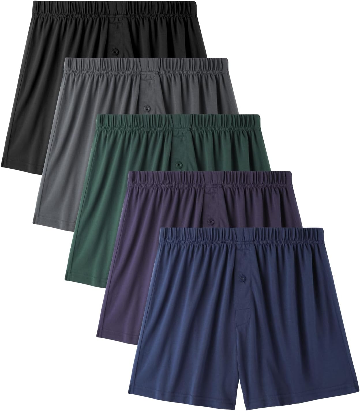 BAMBOO COOL Mens Boxers Durable Comfortable Boxer Shorts for Men Loose Ultra-Soft Men's Underwear (3 or 5 Pack)