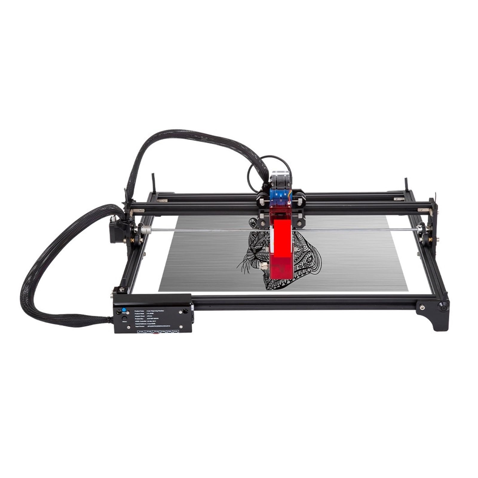 Laser Engraver, Set Di Incisori Laser Fai-da-te Touch Screen Offline Con Pompa Ad Aria A Rulli Rotanti Per Tavolo Da Lavoro A Nido D'ape,Alta precisione