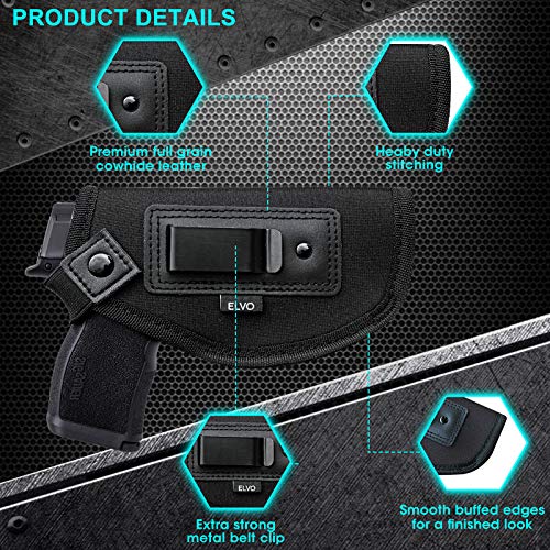 Elvo 2 Pack Universal Iwb Gun Holster For Concealed Carry, Inside The Waistband Pistols Holsters thumb #2