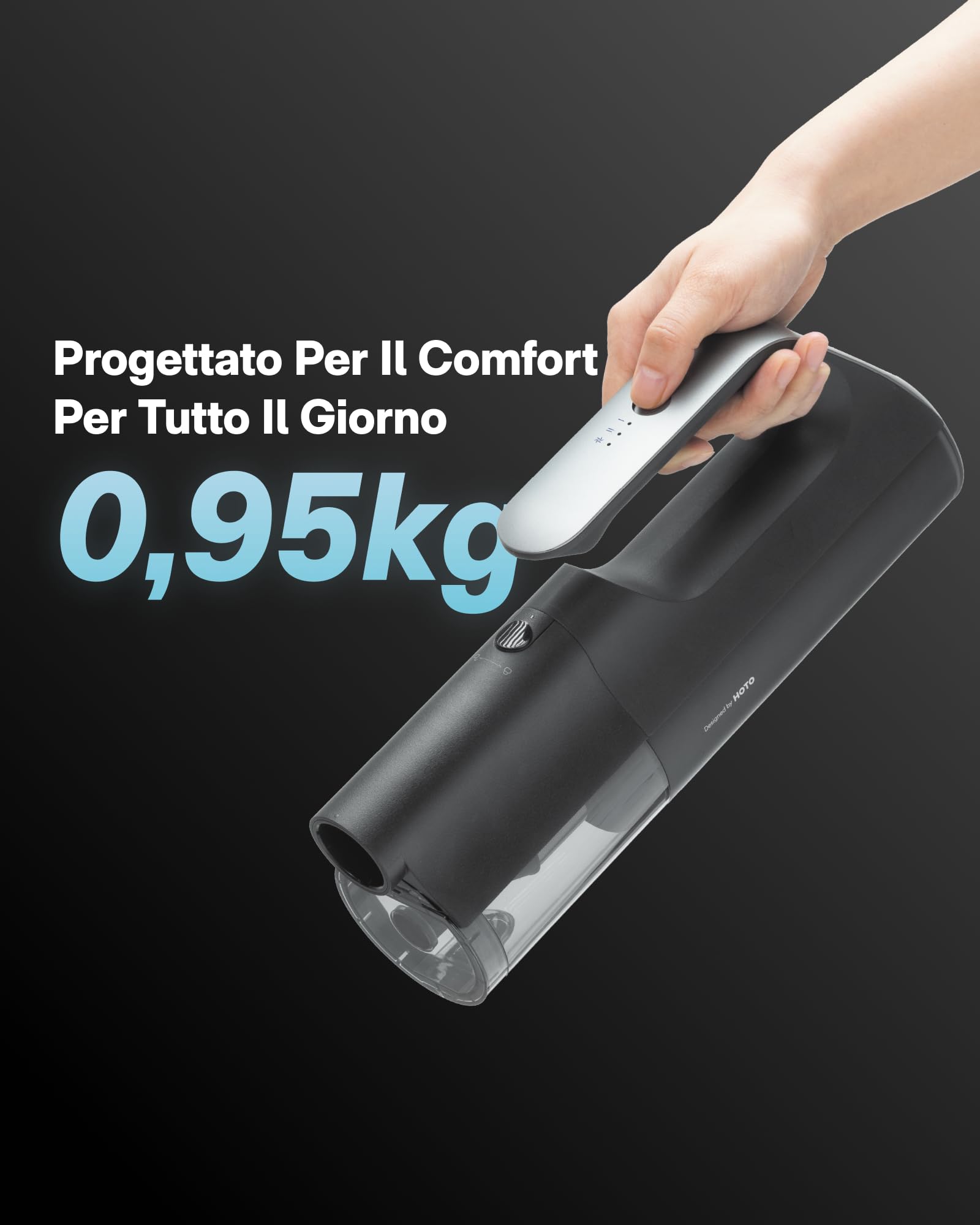 HOTO BlowVac™ Aspirapolvere Auto, 23000Pa Aspirabriciole Senza Fili Potente, 3 Modalità di Aspirazione, 2 in 1 con Funzione Soffiatore, Aspirapolvere Portatile per Auto, Scrivania, Barca, Casa