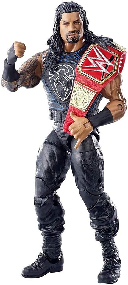 WWE MATTEL GCL43 WWE Elite Collection Roman Reigns Deluxe Action Figure with Realistic Facial Detailing, Iconic Ring Gear & Accessories, Multicoloured
