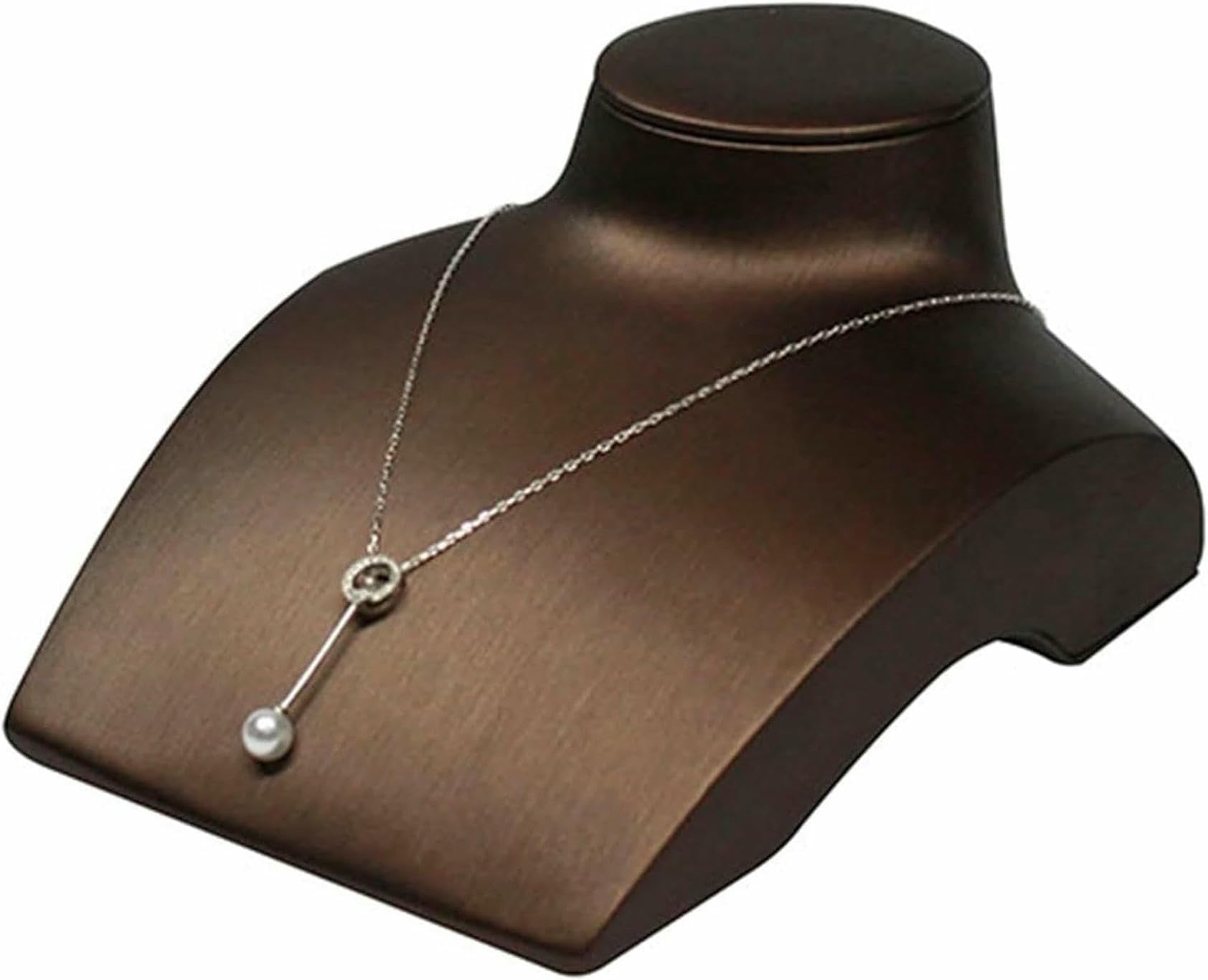 Expositor de Busto para Collares, Organizador de Joyas, de Piel sintética, para exhibir Collares y Joyas de Cadena (A)