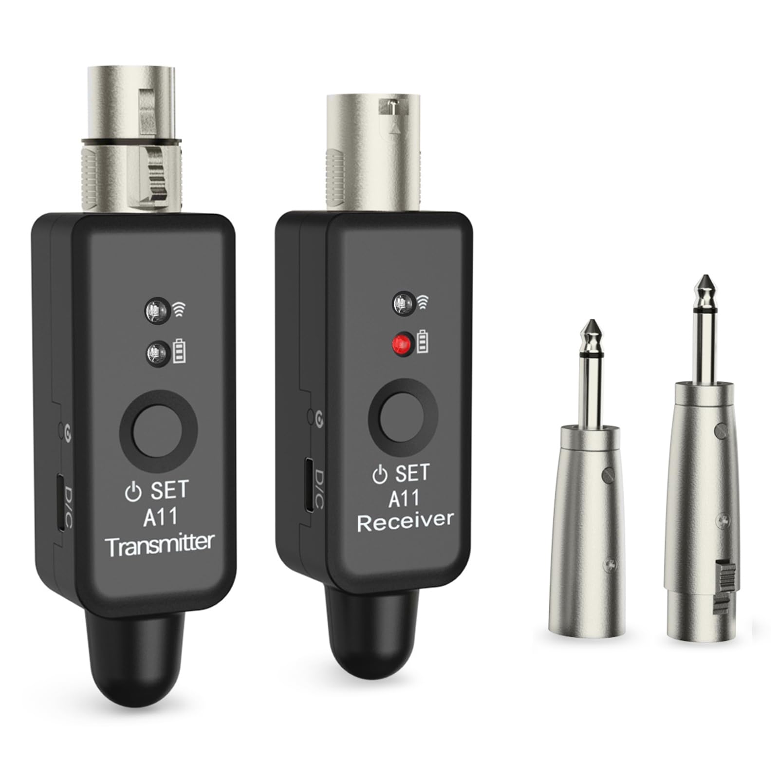 A11-1 Wireless XLR Microphone System 2.4GHz Transmitter &amp; Receiver(1TX+1RX)