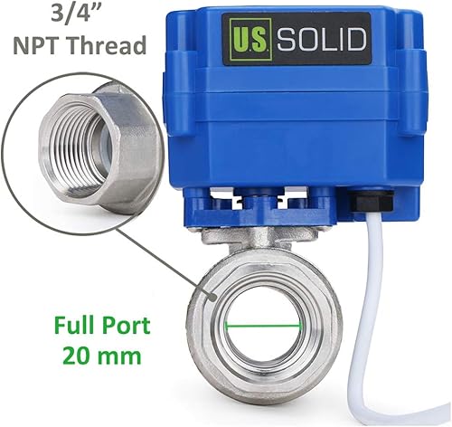 Miniatura 7 de U.S. Solid CR-02 Válvula de bola motorizada, 3 cables, Gris, 2.00watts, 12.00 volts
