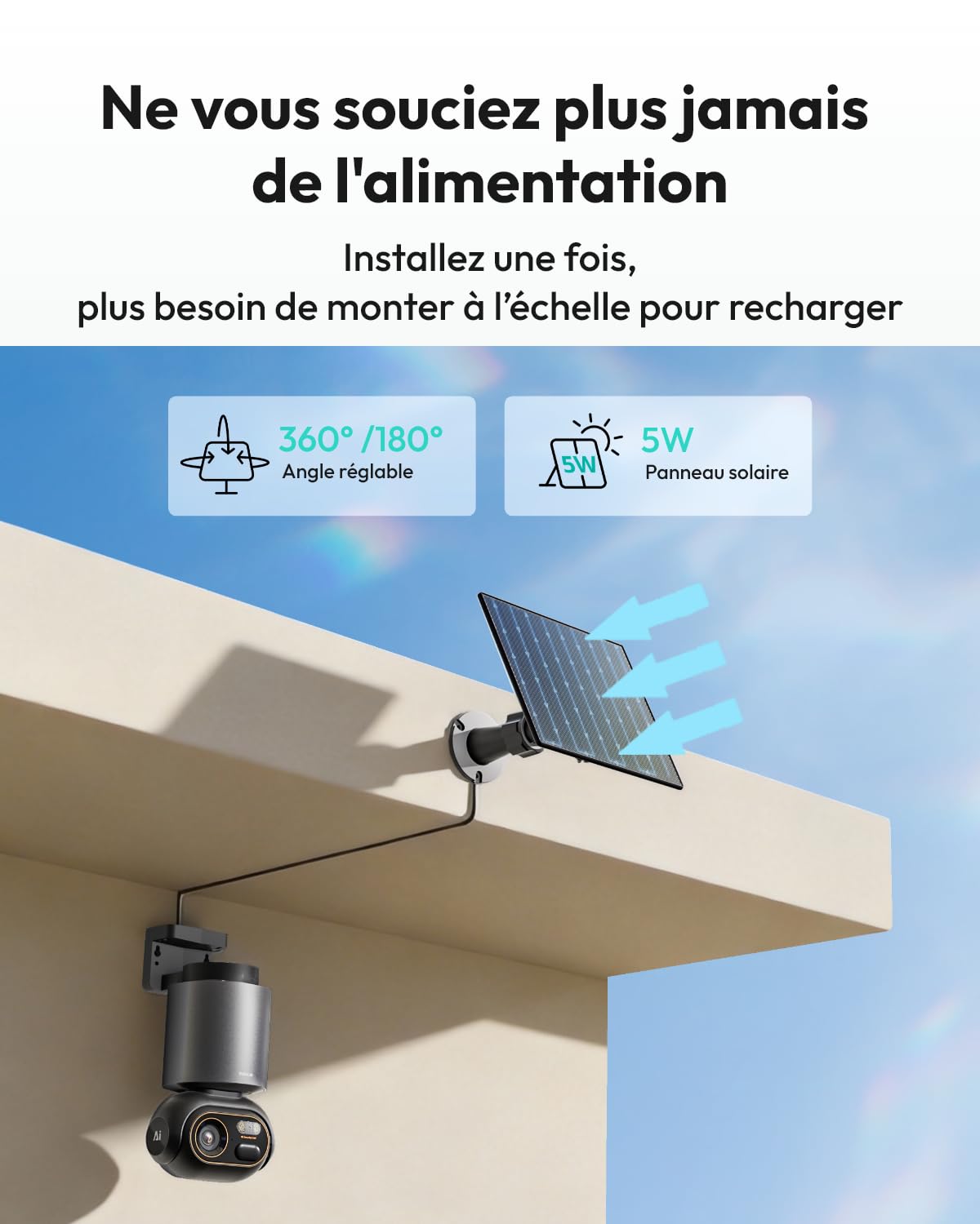 BOTSLAB 4K 8MP Camera Surveillance Exterieure sans Fil, 4 Cam-Kit