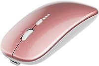 Vista 1 de Ratón inalámbrico ultrafino de 2.4 G para oficina, mouse de carga silenciosa, mouse para el hogar con receptor USB, compatible con portátil, PC