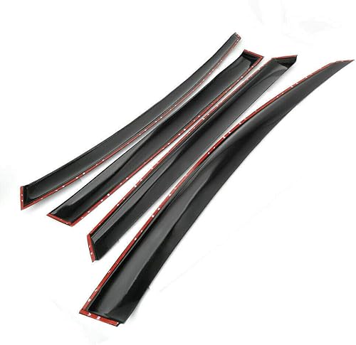 Miniatura 4 de JDM - Deflector de ventana lateral con cinta adhesiva 3D de montaje exterior, compatible con Honda Accord 2018-2020 de 10ª generación, protector