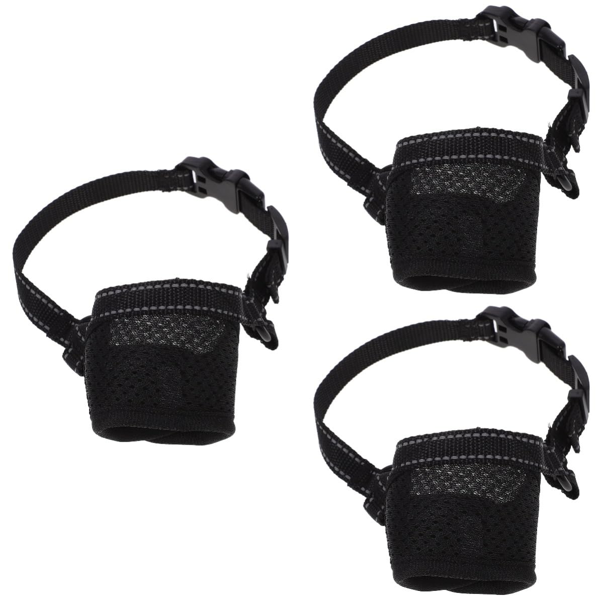 Muselière pour chien empêche de mordre et aboyer en maille 3 pièces