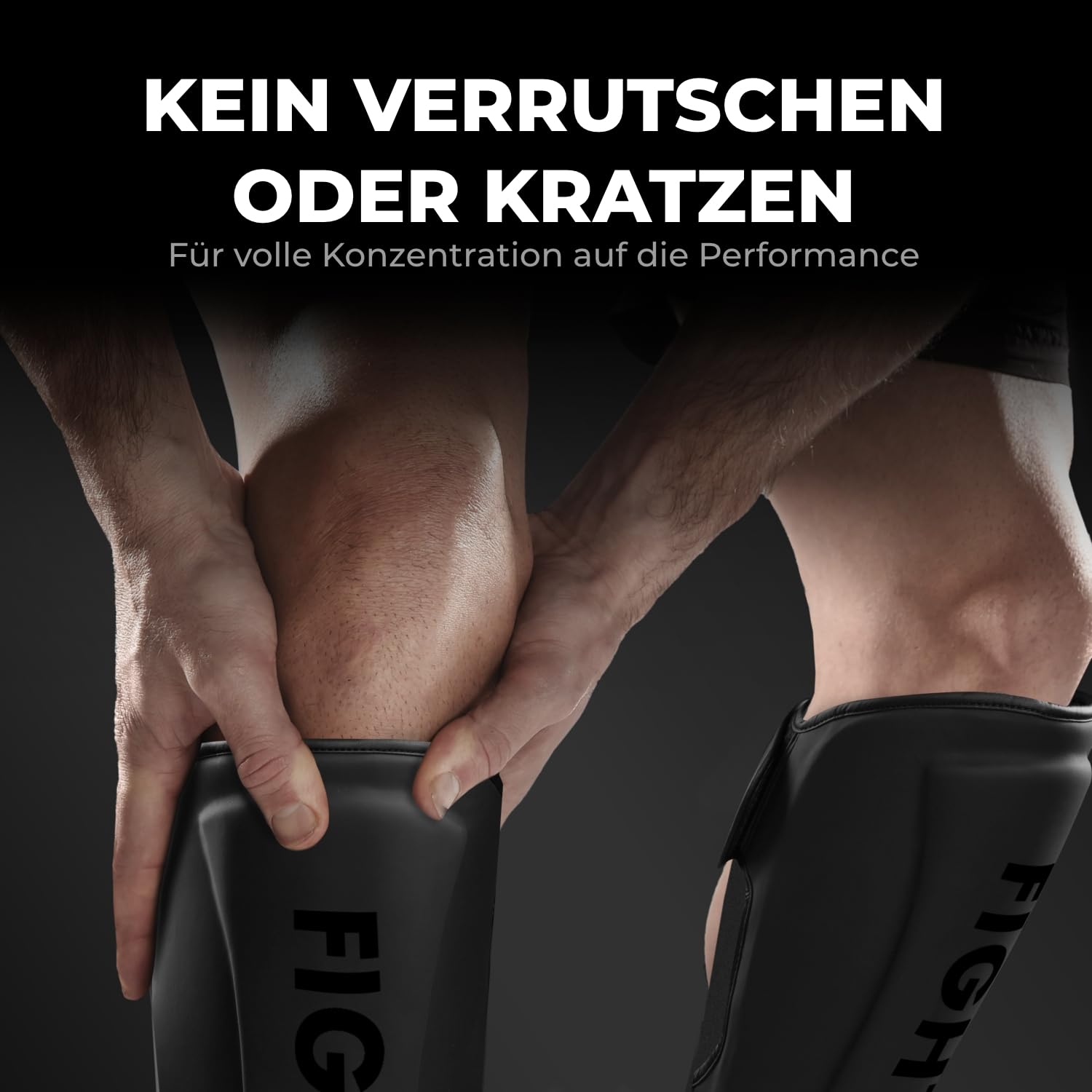 FIGHTR® Profi Schienbeinschoner extra Dick - mit perfektem Sitz und idealer Polsterung | Extra Dicker Schienbeinschutz für Kicks im Kickboxen, MMA, Muay Thai und Kampfsport