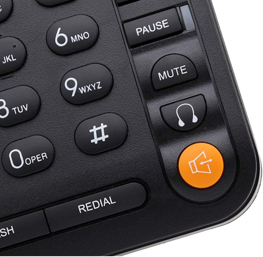 Black Desk Phone,Corded Phone,with Speakerphone,Big Button Corded Telephone Desk Wall Mounted in with Black