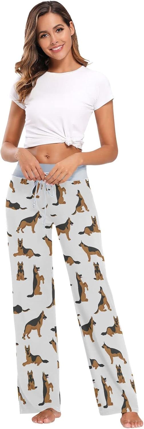 Ollabaky Women's Pajama Pants PJs Bottoms for Women Wide Leg Sleep Lounge Pants - Image 4