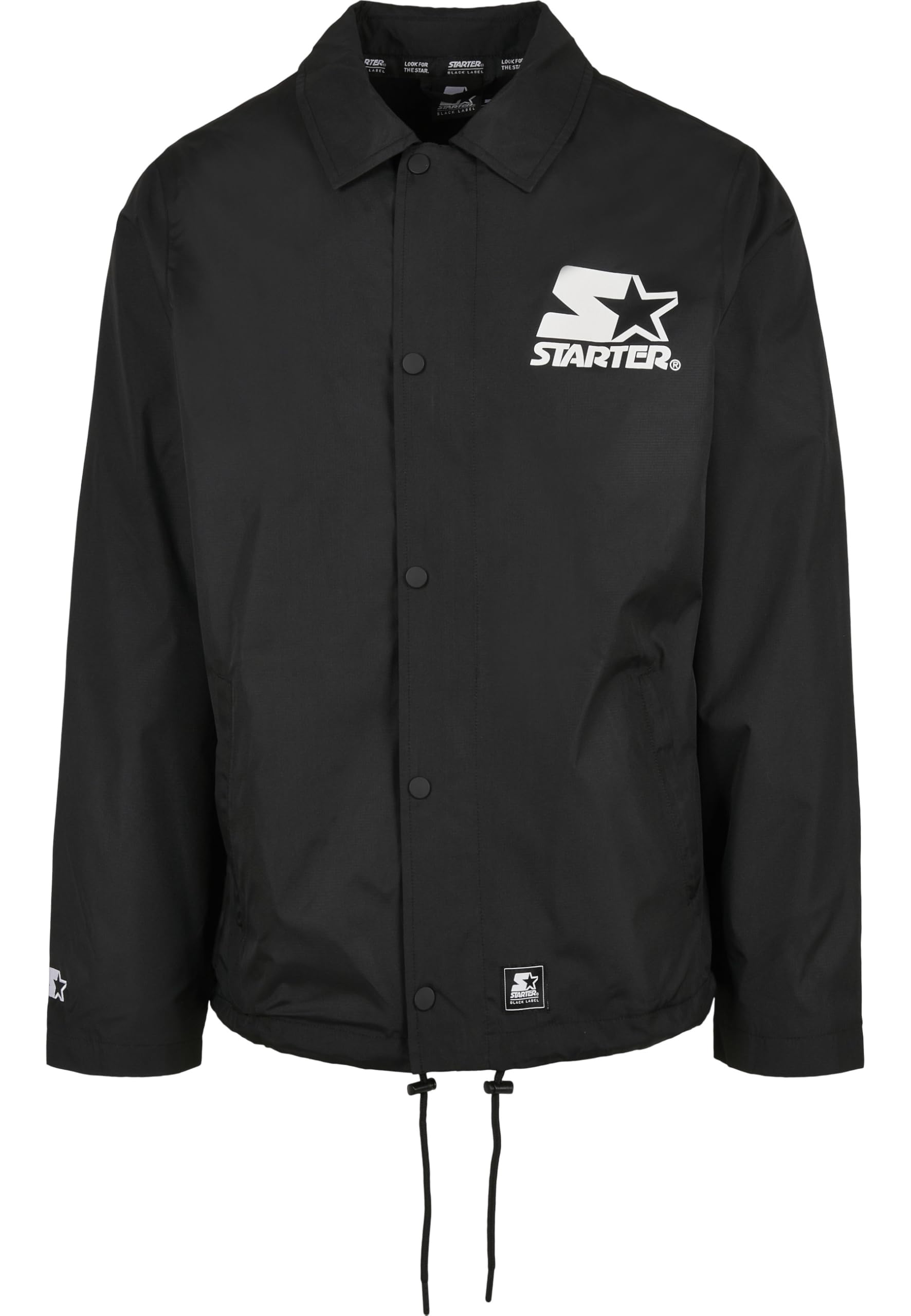 Starter Black Label Men's Starter Coach Jacket, black, S