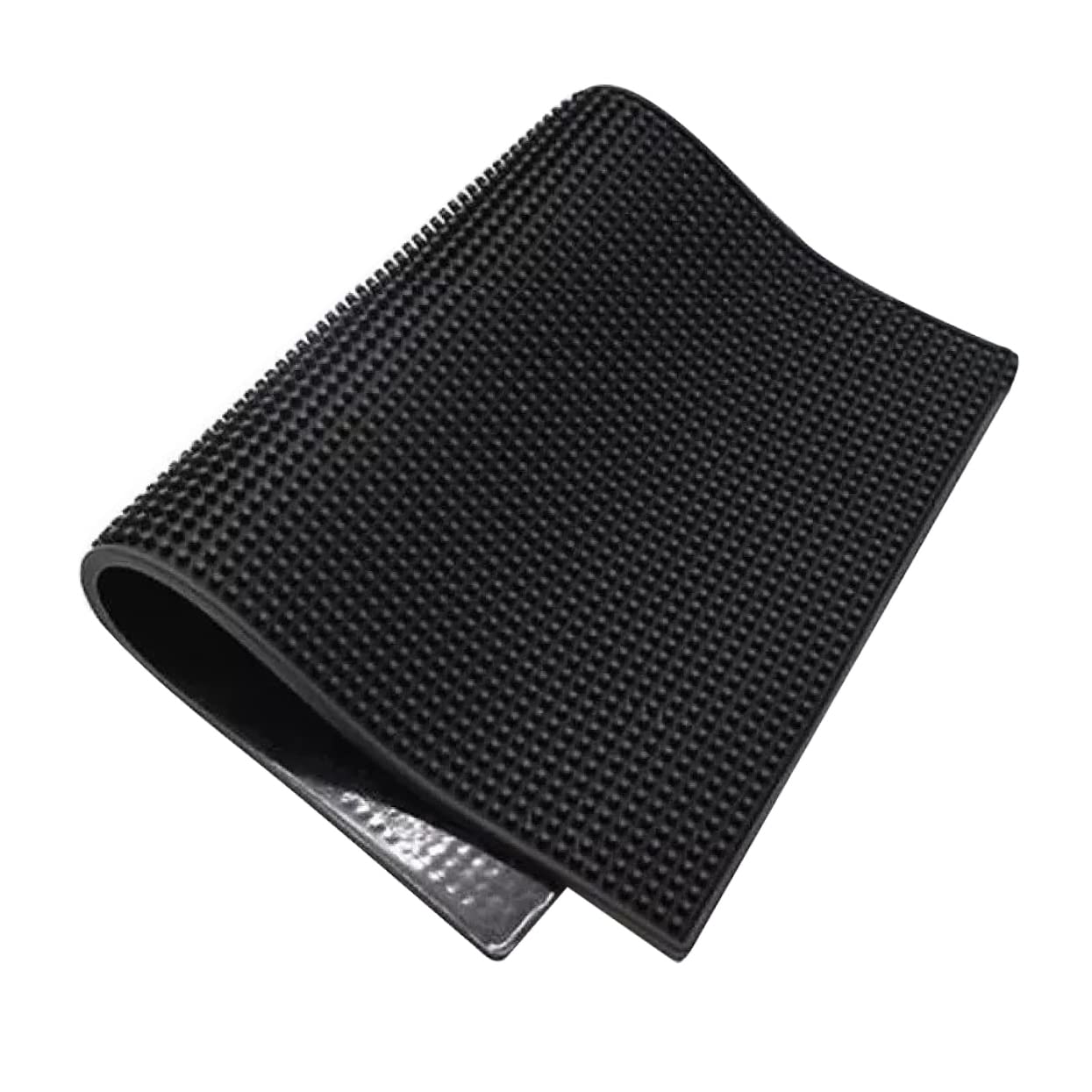 PartyKindom 1Pc Hair Salon Storage Mat Skid Cushion for Hair Clippers and Cutting Tools Durable Insulated Pad Black Easy to Clean for Hairstylists and Barbers