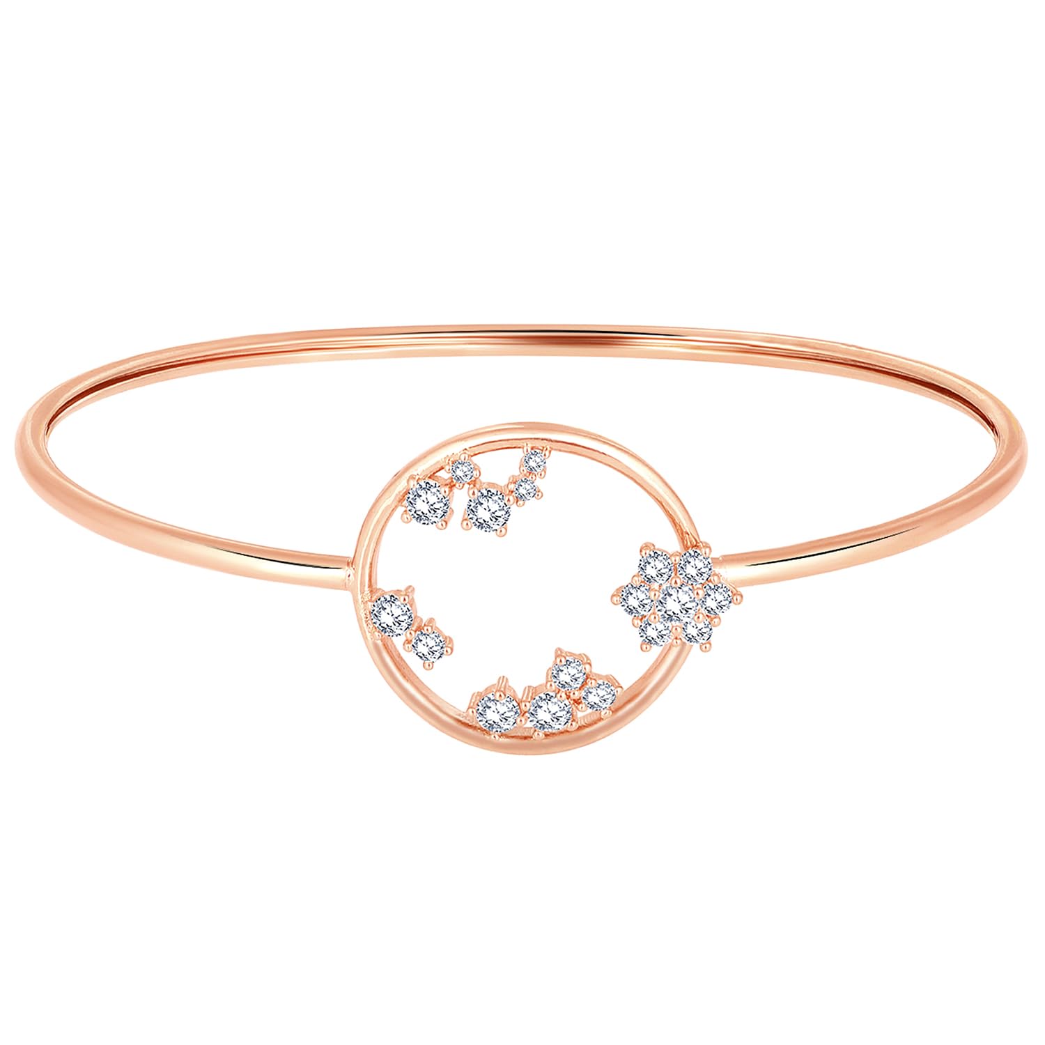 Women's Plated Cubic Zirconia Studded Kada Bracelet, Stylish