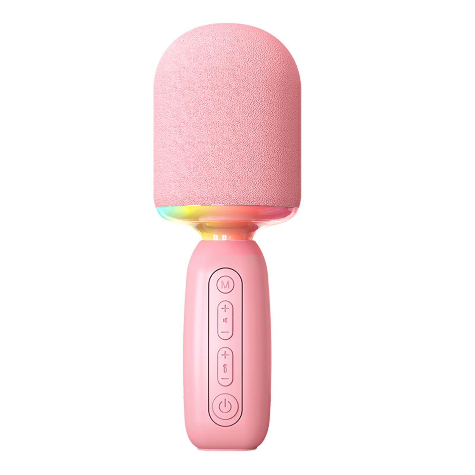Bezprzewodowy Mikrofon do Karaoke Bluetooth ze światłem RGB, Ręczny Mikrofon do Karaoke dla Dorosłych Dzieci, Obsługa Inteligentnego Głosu AI, Zmiana Głosu, Chór dla 2 Osób