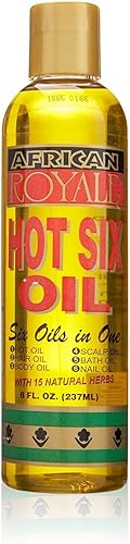African Royale Hot Six In One - Aceite para el cabello con 15 hierbas naturales, 8 onzas (paquete de 12)