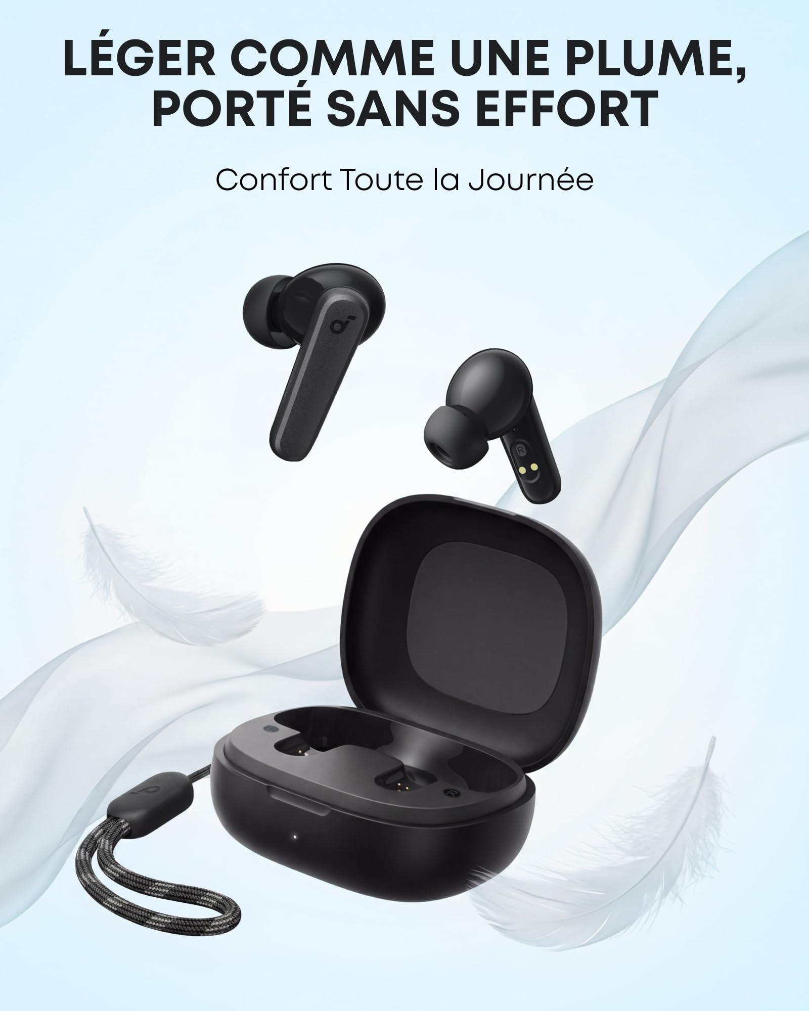 Soundcore P20i Ecouteurs Bluetooth sans Fil by Anker, Écouteurs sans Fil Bluetooth 5.3, conducteurs 10mm, Grosses Basses, 30H de Lecture, étanchéité IPX5, EQ Via App, 2 micros, Mode écouteur Unique