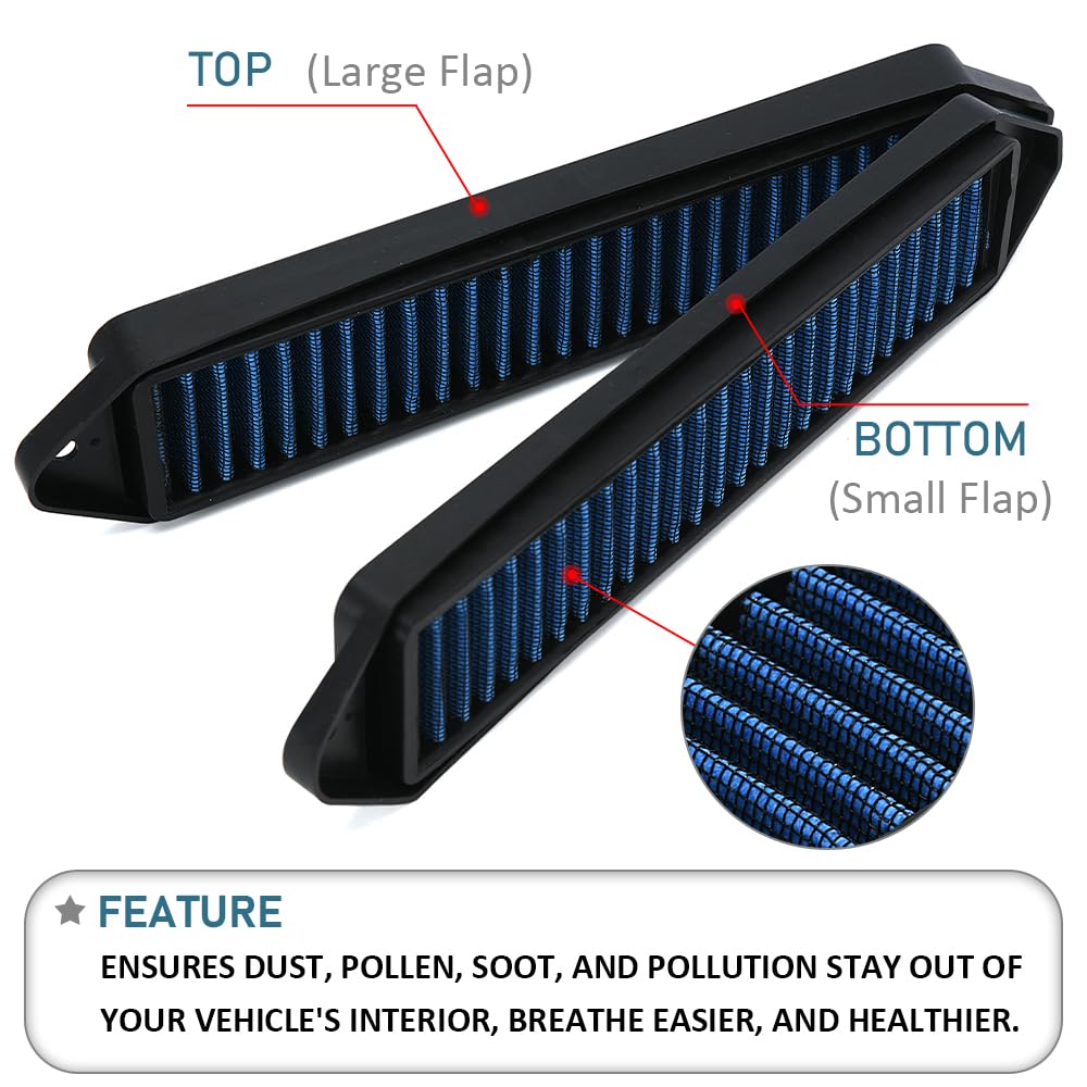 PACEWALKER Cabin Air Cowl Filters – Pair, Fits BMW E82 E88 E90 E91 E92 E93 X1 335i 135i 328i Models