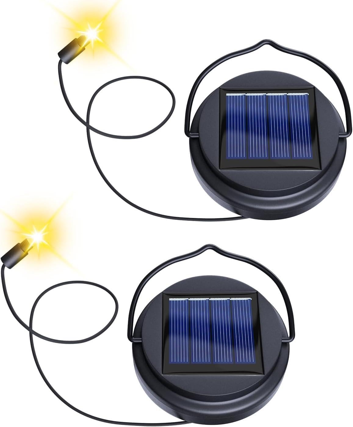 2PACK 400mah Solar Light Replacement Top Parts Kit,Small Outdoor Replacement Lantern,Wa Solar Outdoor SolarLighting Part,for