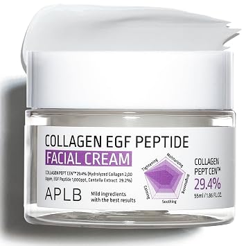 APLB Collagen EGF Peptide Facial Cream | COLLAGEN PEPT CENTM 29.4% 1.86 FL.OZ/Korean Skincare, Elasticity care, Deep hydration, Revitalize for gentle and improve skin texture