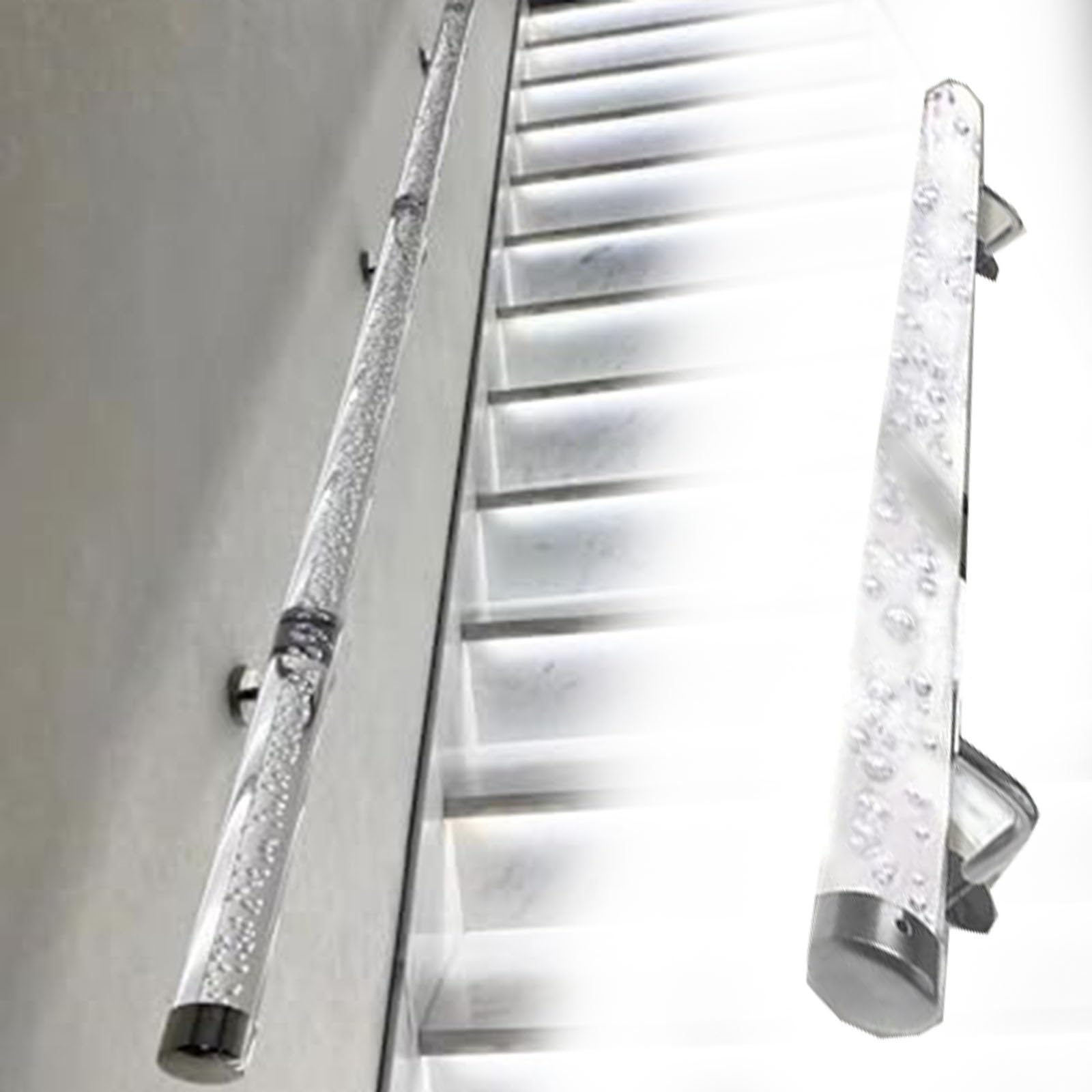 Rampe d'escalier d'intérieur antidérapante transparente longue de 360 cm