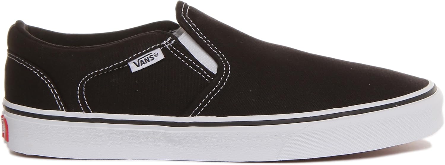 Vans Unisex Old Skool Classic Skate Shoes 8 Black Canvas Black White 187