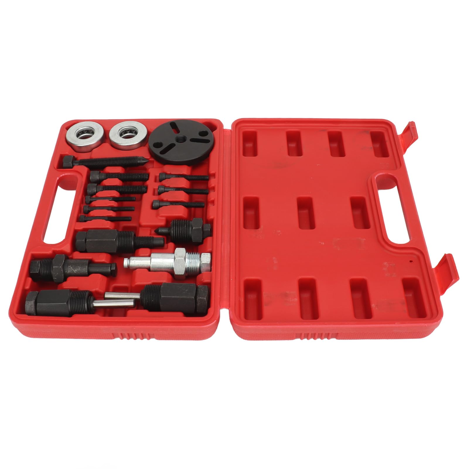 Estrattore Frizione AC, Kit da 18 Pezzi per Rimozione e Installazione Frizione Compressore, Set Utensili per Riparazione Climatizzatore e Aria Condizionata dell'Auto