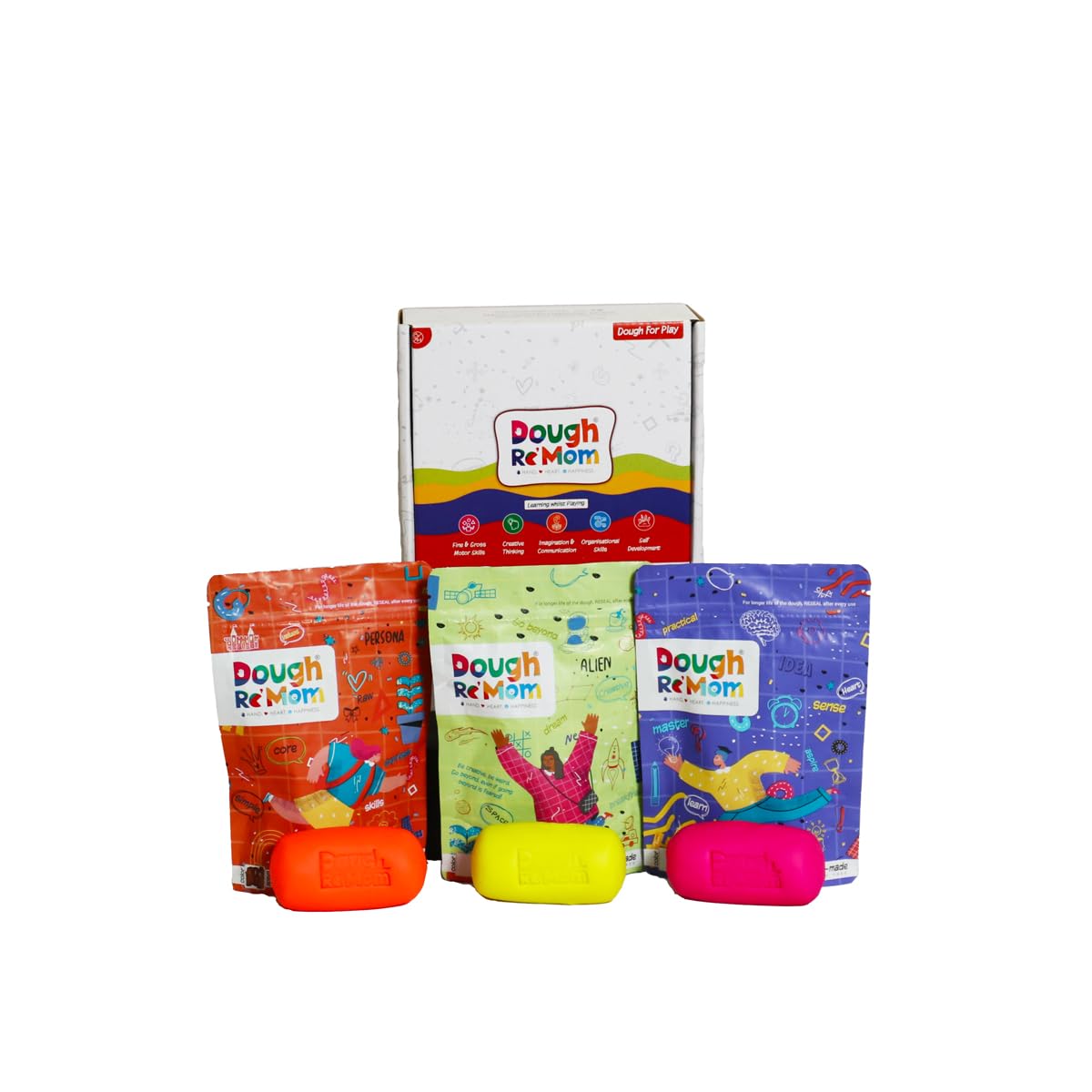 Dough ReMom Dough Clay Carving Moulding Kit for Girls and Boys| Shaping and Sculpting Creative Art & Craft Playing Activity |Fun with Dough Pack of 3 (Neon Orange Yellow and Pink) (B0CLD4KXR5) Amazon Price History, Amazon Price Tracker