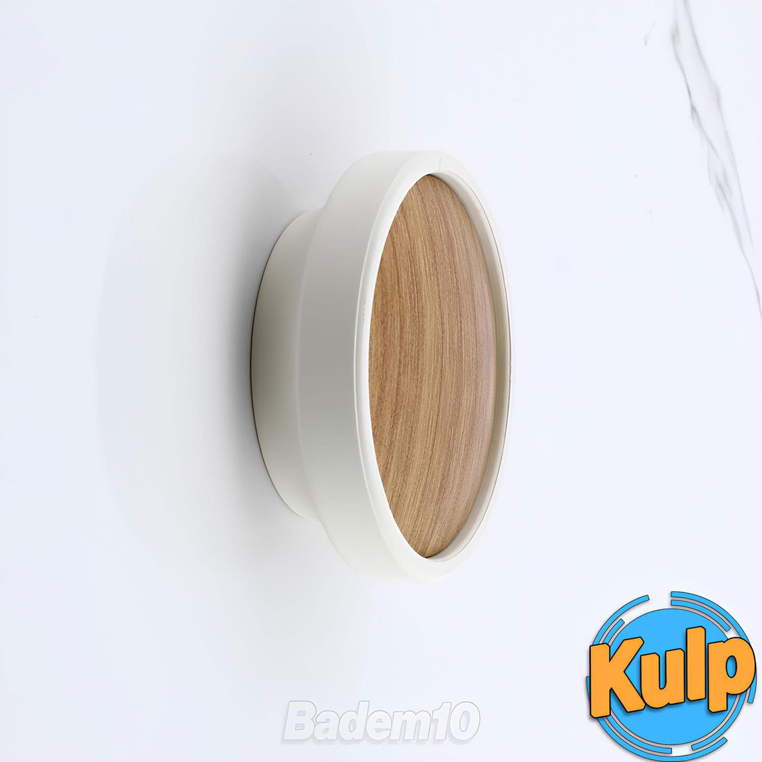 Badem10 Dolunay Kulp Düğme Ahşap Desenli Aytaşı Çekmece Mutfak Mobilya Dolabı Dolap Kulpu Kulbu Kulpları