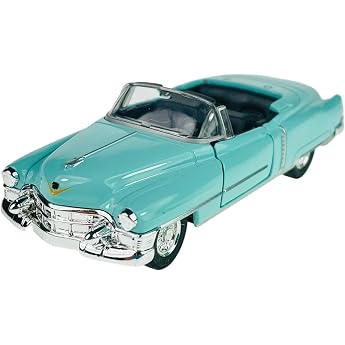 Welly Cadillac Eldorado Convertible Open Blue 1953-1966 Approx. 1/34-1/39 Metal Model Car Die Cast New in Box