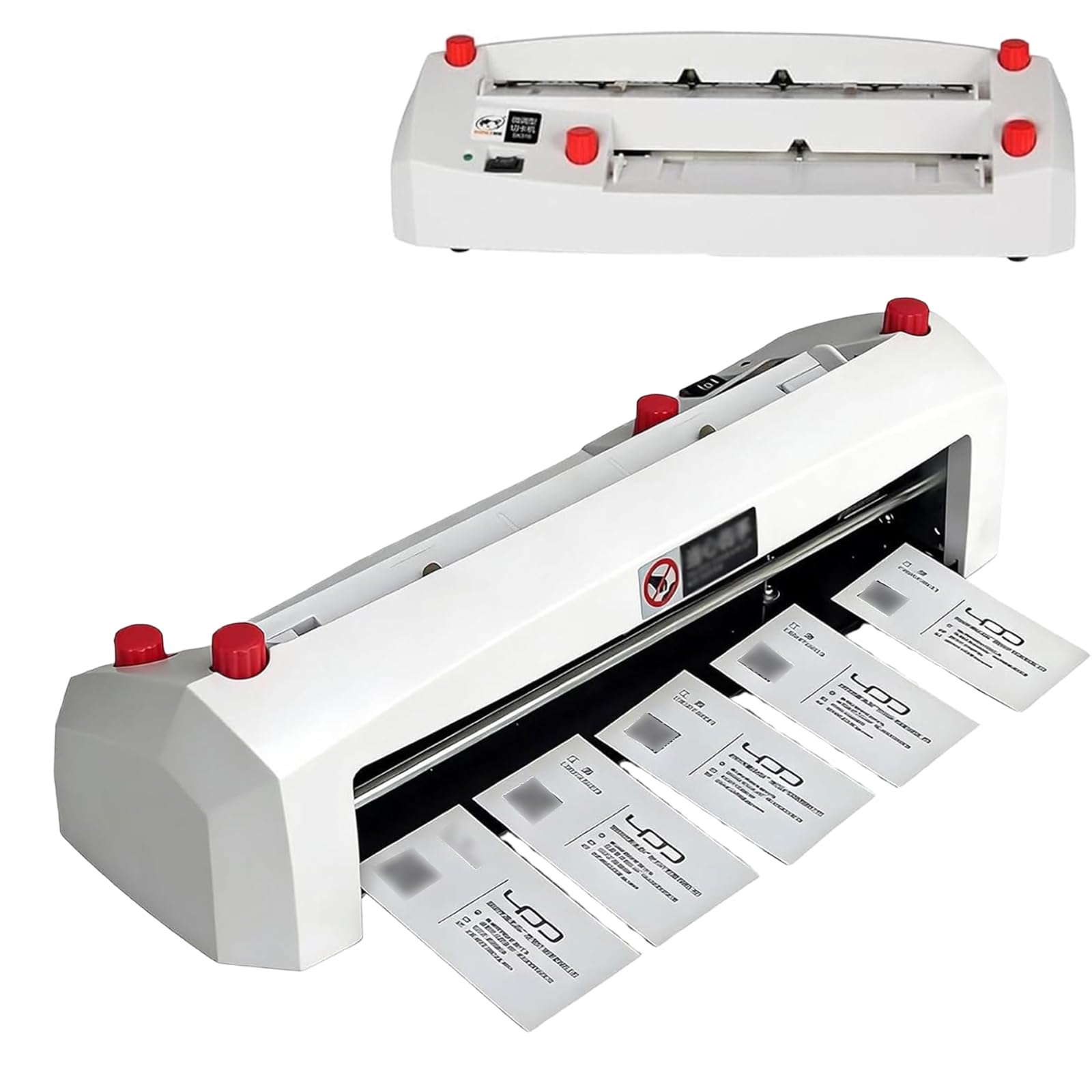 Machine électrique de découpe de cartes de visite avec système à 9 lames, coupe-cartes automatique pour cartes 90 × 54 mm, 30 cartes/min, pour imprimeries et bureaux