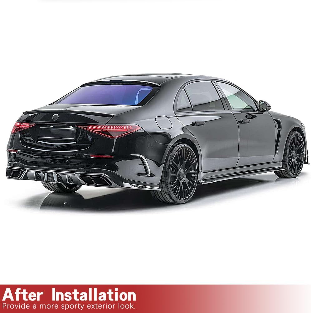 Carbon Fiber Trunk Spoiler for Mercedes-Benz S Class W223 2021-2024 S450L S500 S580 Sedan 4-Door Rear Wing Spoiler High Kick Spoiler Body Kits Factory Outlet